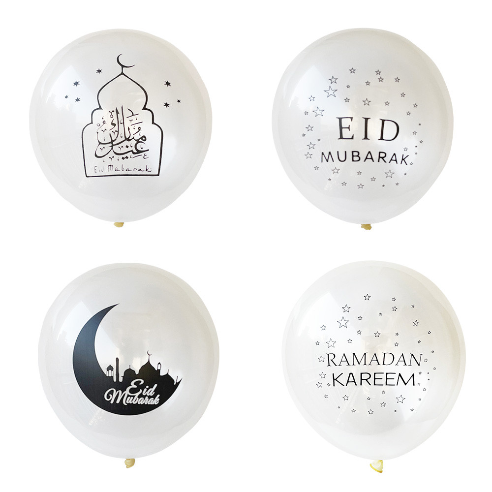 

10Pcs Eid Mubarak Transparent Balloons, Islamic Decor, Happy Ramadan, Muslim Festival Decoration, Ramadan Supplies