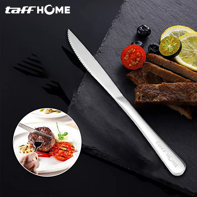 

TaffHOME Pisau Makan Steak Knife Stainless Steel Comfortable Grip 23.2x2cm - 410S TERLARIS