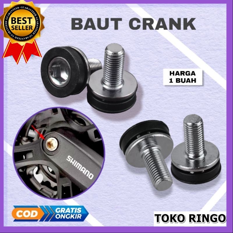 1pcs Baut penutup crank sepeda tutup pedal bottom bracket mtb lipat fixie bb kotak l bmx anak dll pa