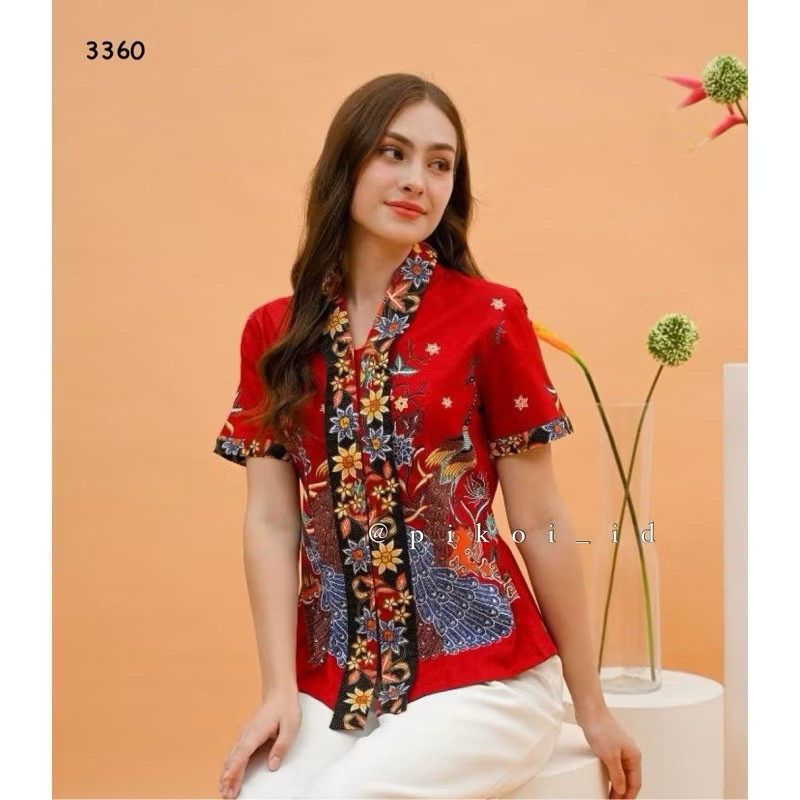 XF65TA Baju batik wanita / atasan batik cewek / seragam batik kantor / blouse katun batik modern 292