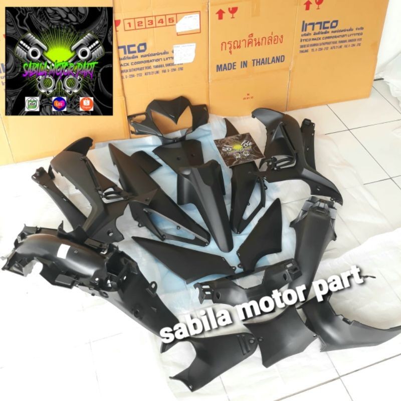 full body kasar Alus warna variasi Supra x 125 new Batman hitam doff