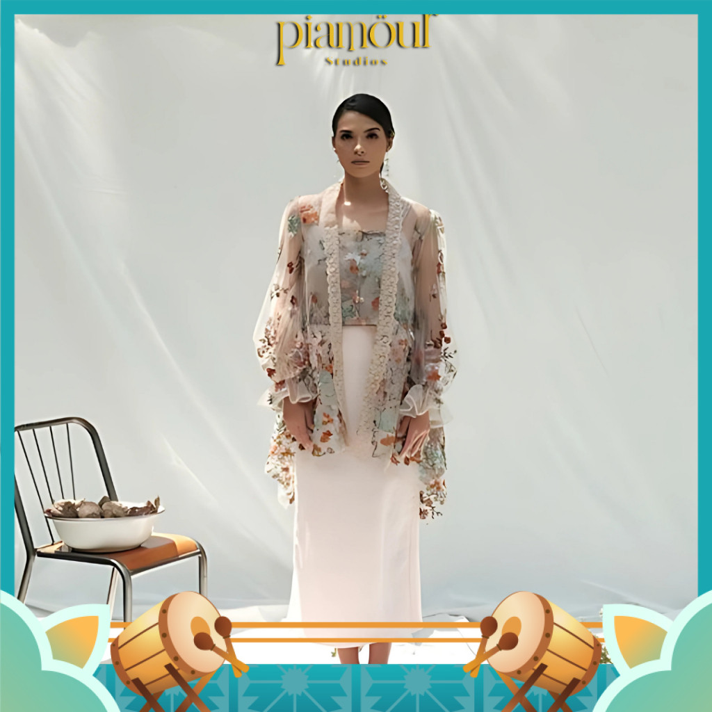 Kebaya Kekinian Style Casual Murah Modern Premium / PIAMOUR Kebaya Kutu Baru Modern Oneset Rok Lilit