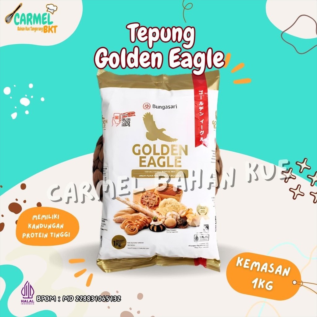 

Tepung Terigu Golden Eagle 1kg - Tepung Protein Tinggi untuk Roti