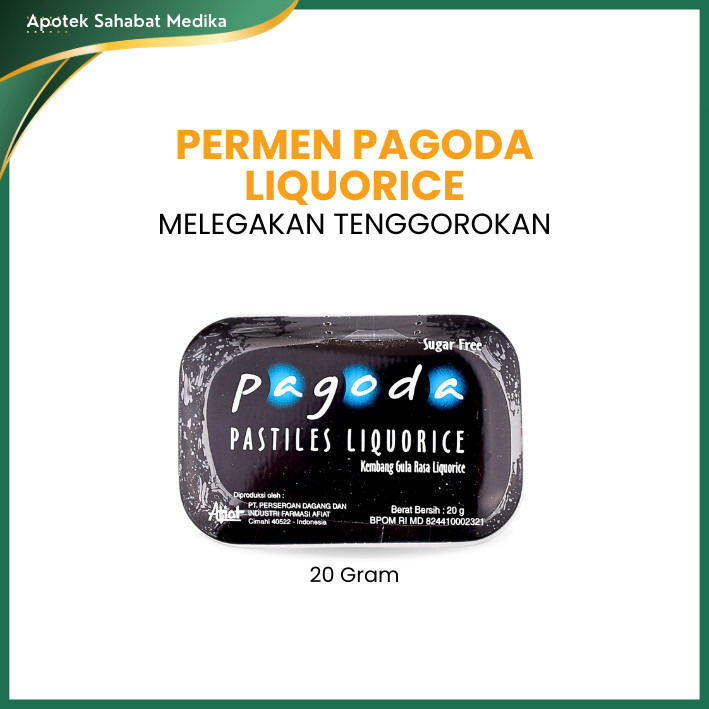 

PAGODA LIQUORICE SUGAR FREE (PAGODA PASTILES HITAM) - PERMEN RENDAH GULA