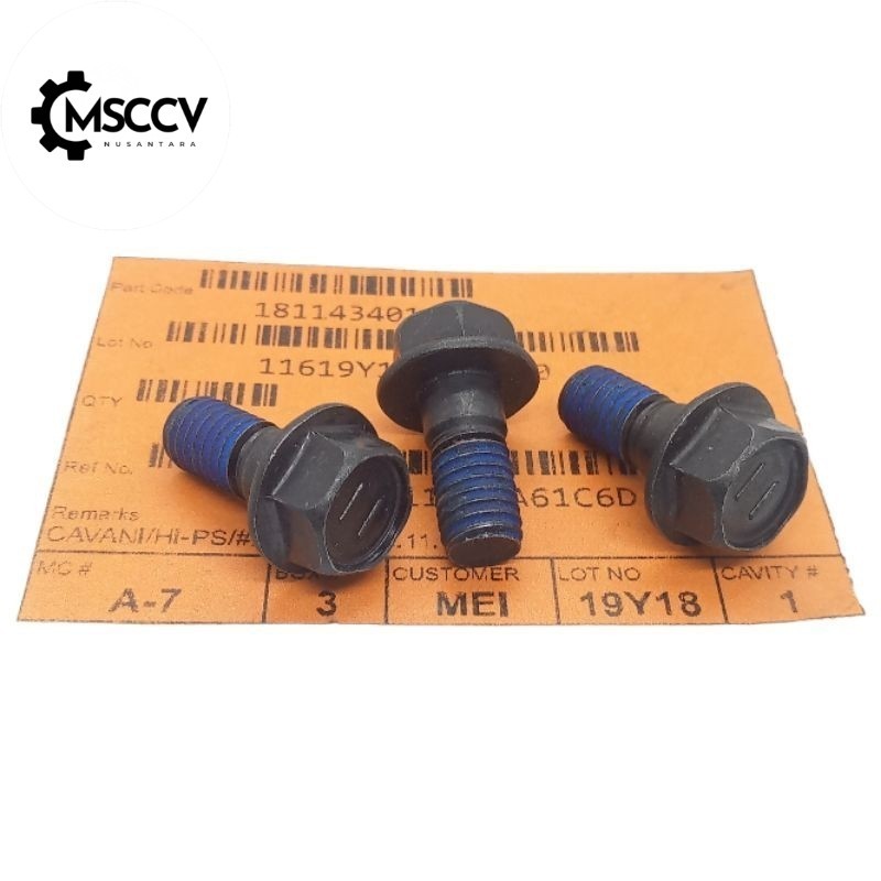 BOLT M8 X 20 MM BAUT 12 BAJA BAUD ORIGINAL PANJANG 2CM BAUT BAJA