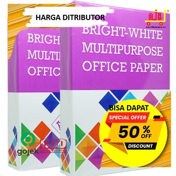 

Baru (BISA INSTANT) KERTAS HVS / FOTOCOPY / FOTOKOPI / MURAH KERTAS PRINT BMO A4 75 GSM ( 1 RIM ) Murah