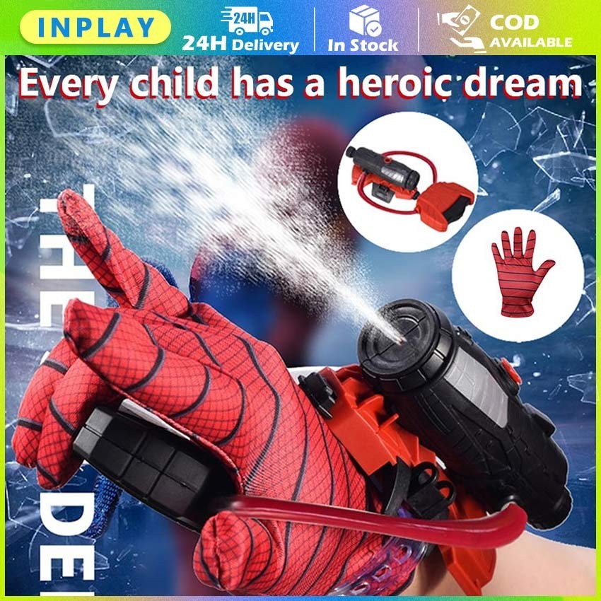 Spiderman Shooter Watergun Mainan Sarung Tangan / Sarung Tangan Tembak Semprot Spiderman Mainan Anak