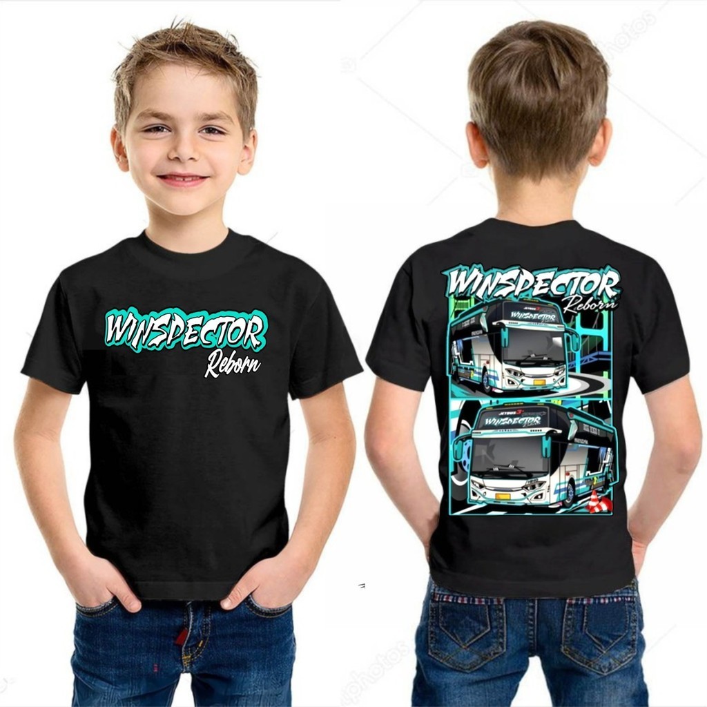 Kaos Bus Mania Anak Telolet Kids Panda Winspektor Tuan Muda Bos Kecil Viral