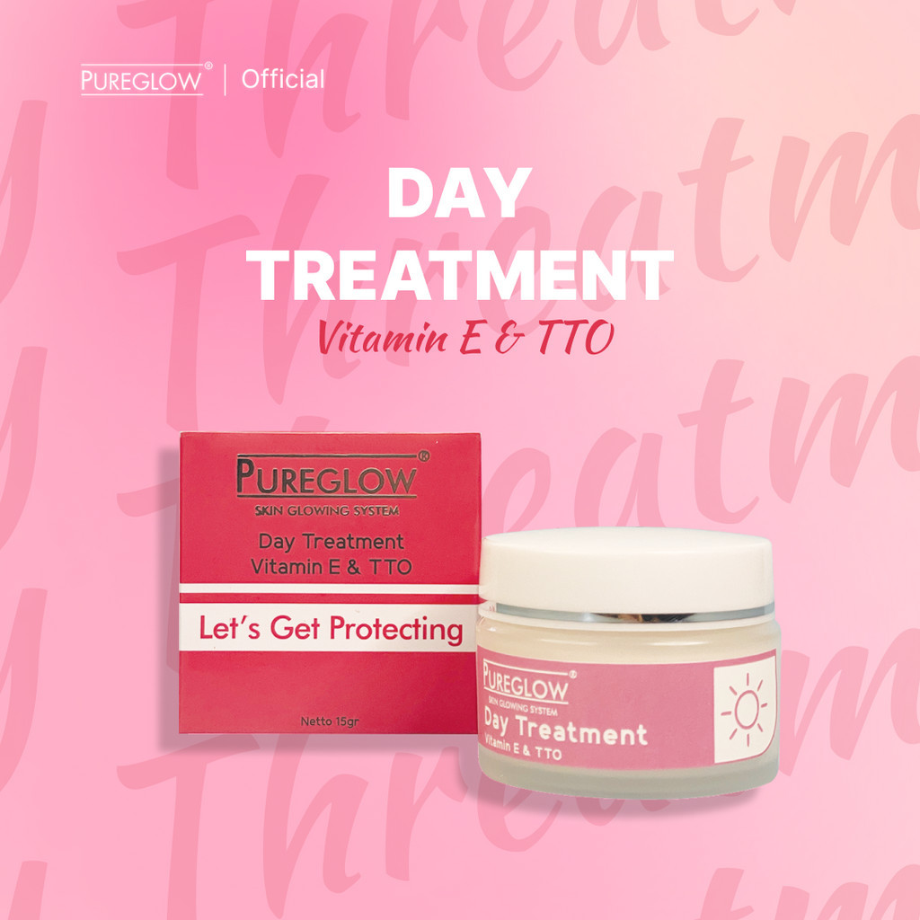 [EXCLUSIVE] PUREGLOW DAY TREATMENT PLUS VITAMIN C & E 15 G / PUREGLOW BEAUTY DAY CREAM PENCERAH KULI