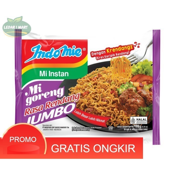Indomie Rendang Jumbo Mie Instan 120 gram