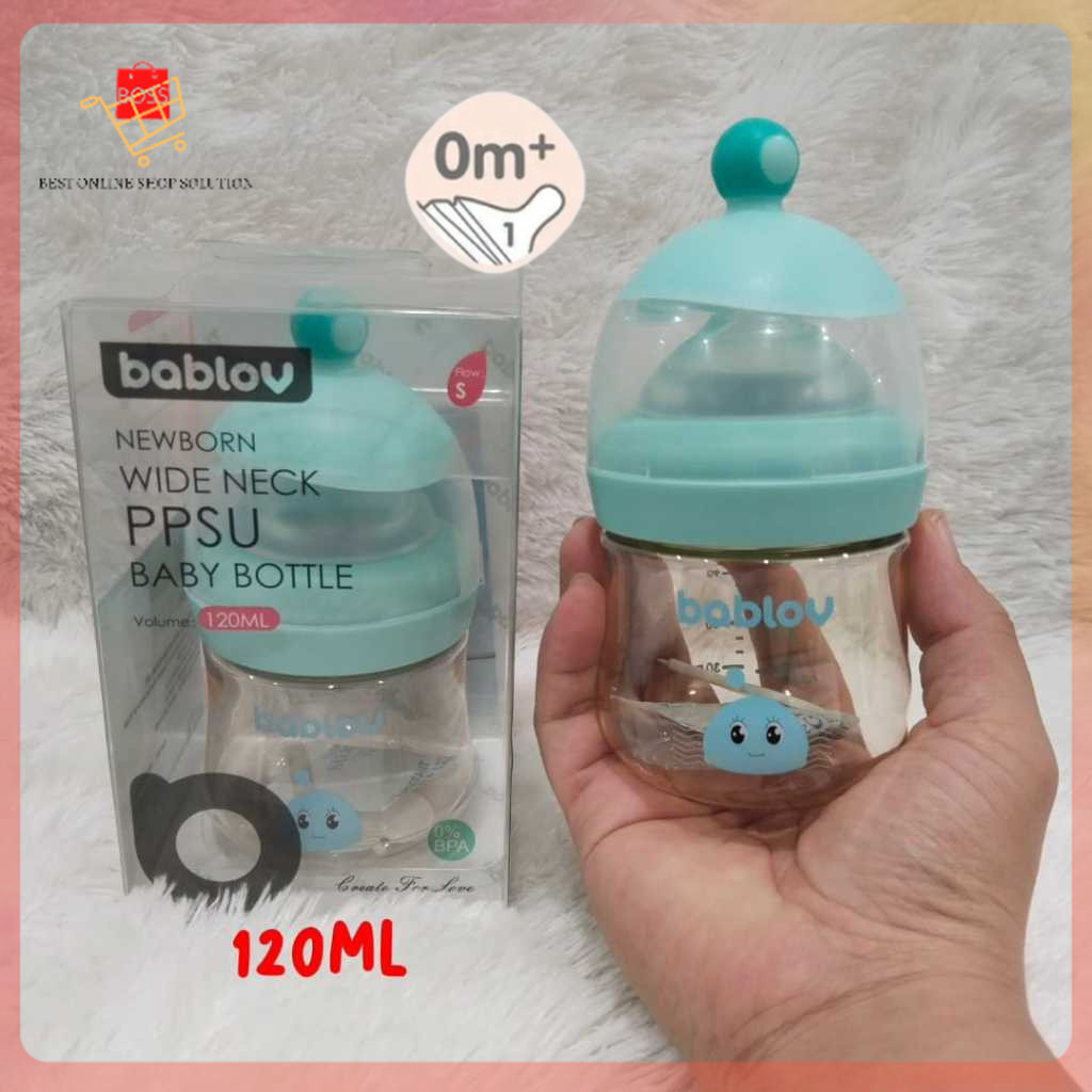 Botol Susu Bayi PPSU 120ML Newborn 0+ BPA FREE / PPSU Botol Susu Dot Bayi