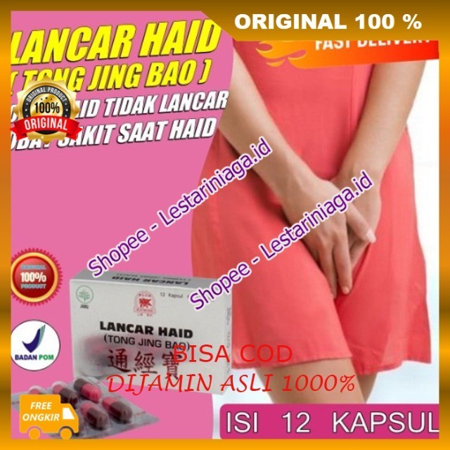 Obat Cina Pelancar Menstruasi Lancar Haid Tong Jing Bao 12 Kapsul BPOM ORIGINAL