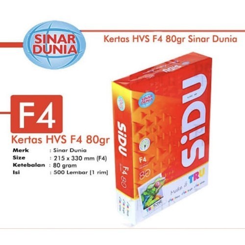 

Kertas HVS F4 80 grm Sinar Dunia