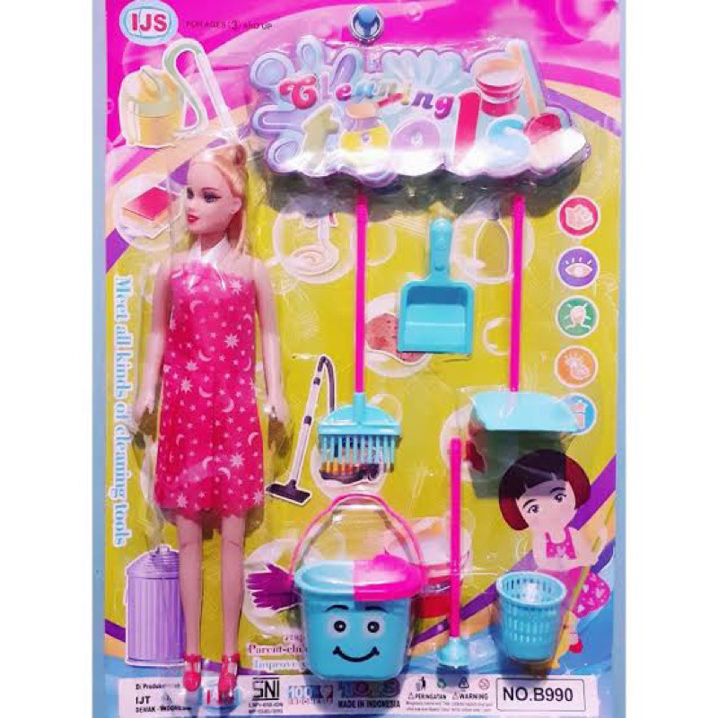 MAINAN ANAK BONEKA CLEANING TOOLS / Boneka cleaning tools - Mainan bersih-bersih
