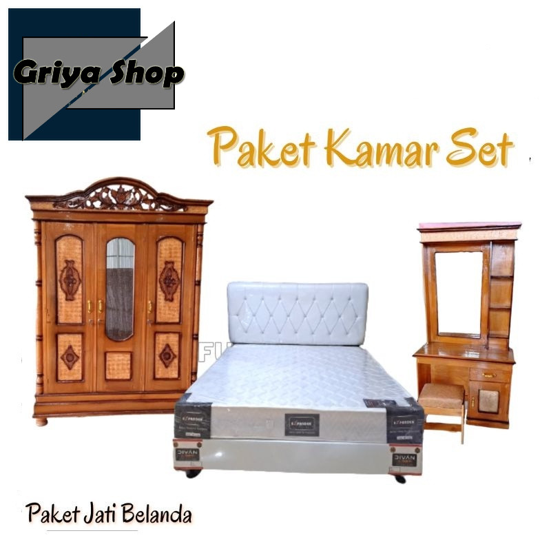 (COD) Paket Lamaran Seserahan Furniture Kamar Set / Spring bed Full Set 160x200 / Paket Lamaran No 2