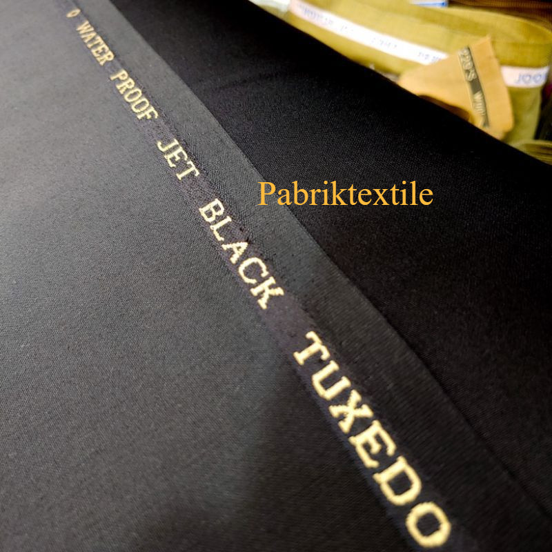 BAHAN KAIN HITAM PEKAT SETELAN JAS &CELANA PENGANTIN