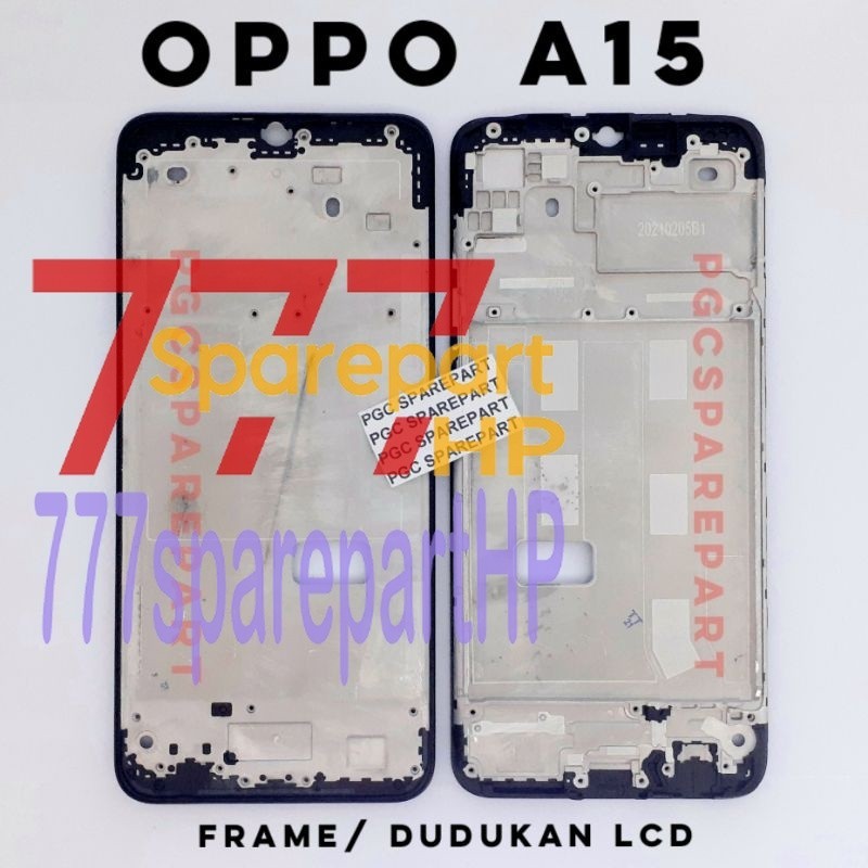 Original Frame Tulang Tengah OPPO A15 2020 / A16E - Bezzel Bezel Bejel Tempat Dudukan Mesin & LCD - 