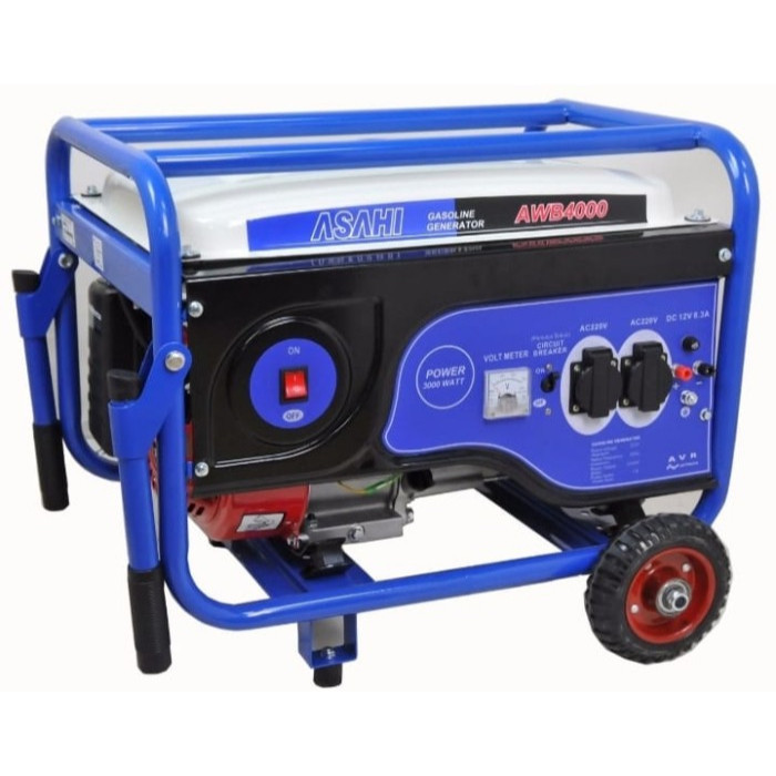 Genset Bensin Kapasitas 3000 Watt AWB5000 ASAHI / Genset Generator Gasoline Bensin 3000W AWB 5000 AS