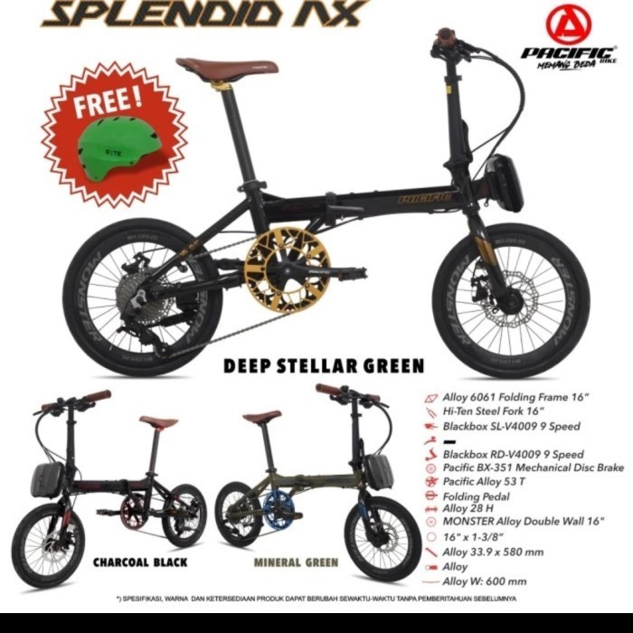 HOT PROMO Sepeda Lipat 16 Inch Pacific Splendid Ax New Alloy