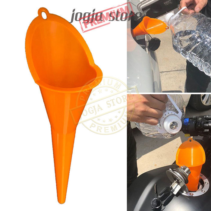 Corong Panjang Oli Minyak Air Bensin Corong Plastik Mobil Motor Matic