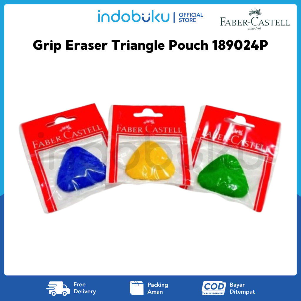 

Grip Eraser Triangle Pouch Faber-Castell Penghapus Segitiga Krayon 189024P