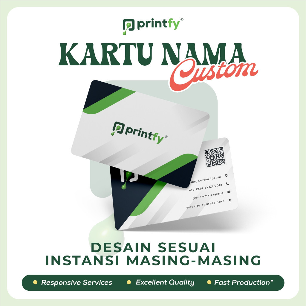 

Cetak Kartu Nama 1 Box isi 100 Kartu Nama, 1 atau 2 sisi , Custom ( Printfy.id )