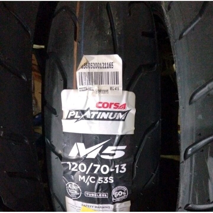 CORSA 120/70-13 M5 PLATINUM BAN LUAR CORSA RING 13 TUBELESS MOTOR NMAX N MAX N-MAX 155 120 70 13 120