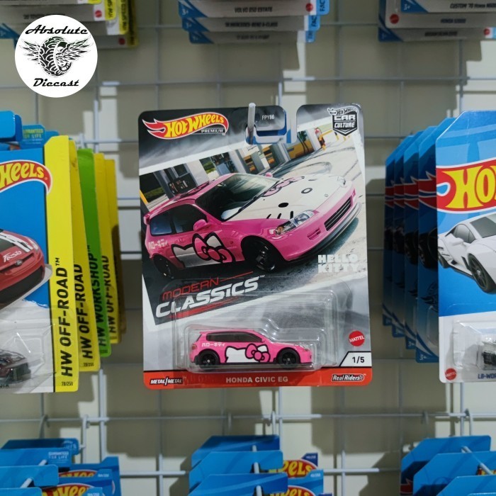 Hot Wheels HOTWHEELS Premium Honda Civic EG Hello Kitty