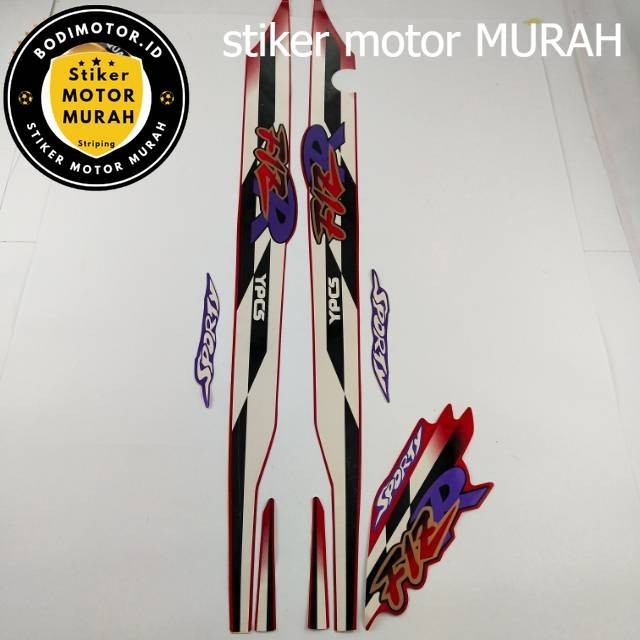 Stiker list polet striping yamaha fizr fiz r 1995 1996 sporty merah list body standar berkualitas mu