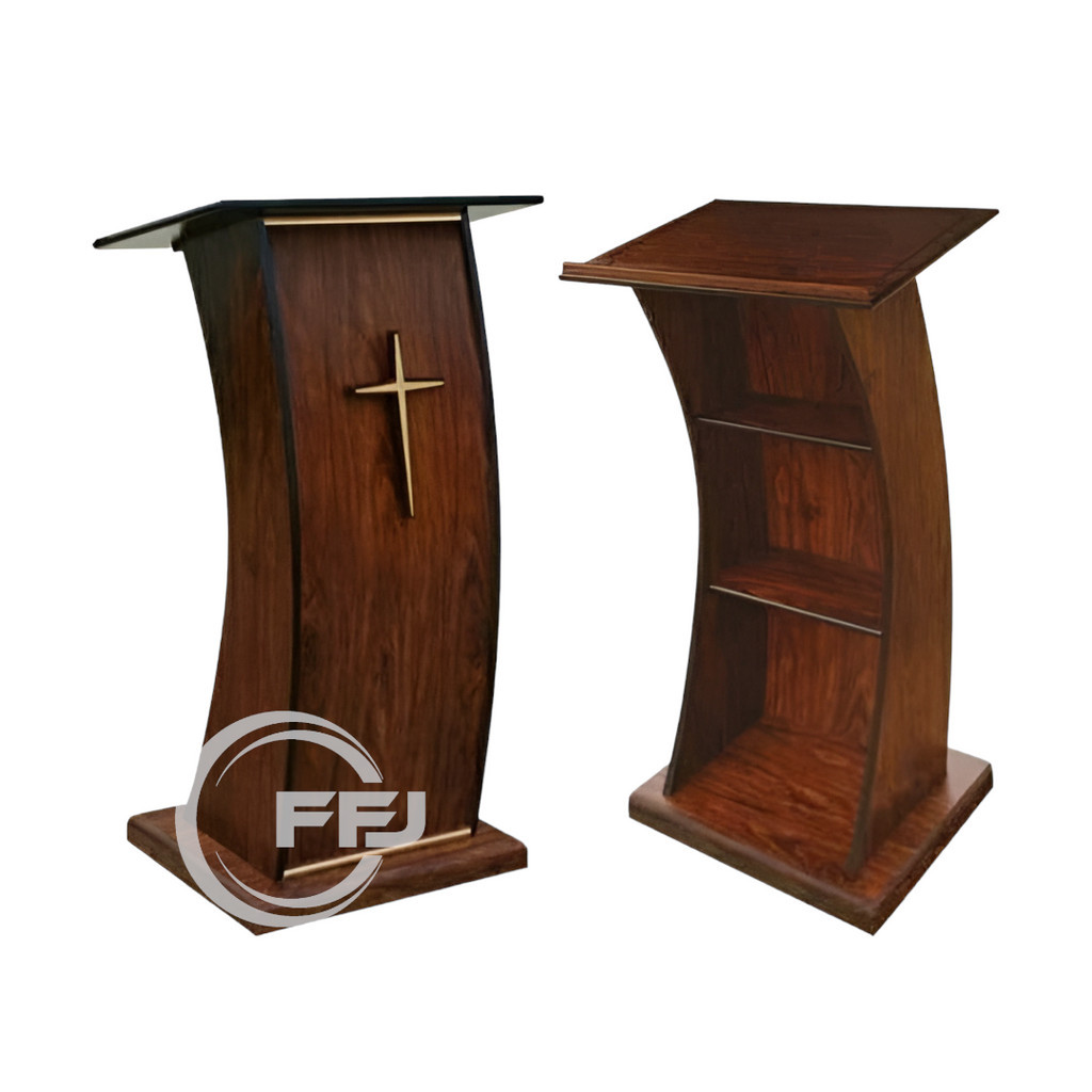 mimbar podium gereja kayu jati meubel jepara
