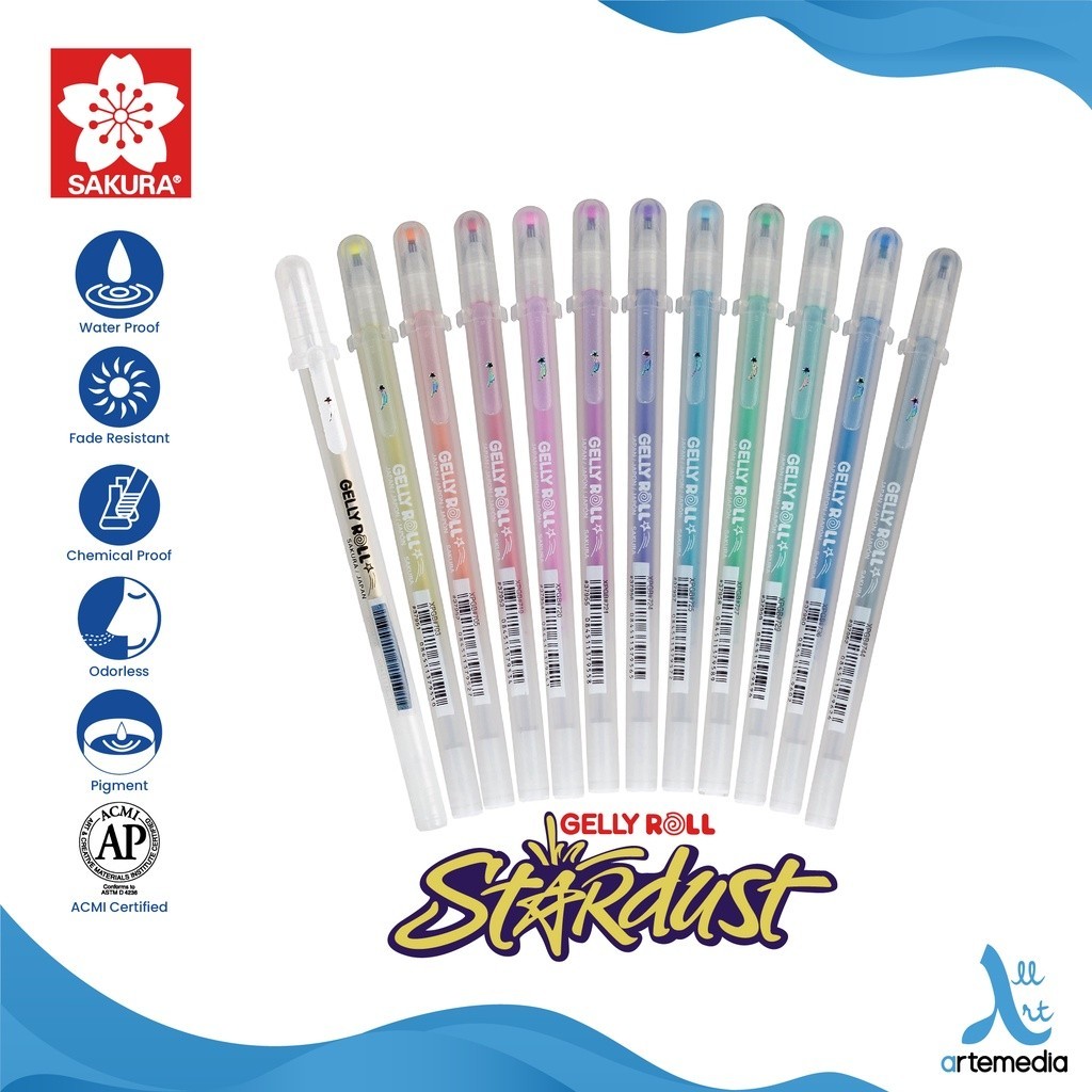 

Bolpen Sakura Gelly Roll Stardust Color Gel Pen Pulpen Warna