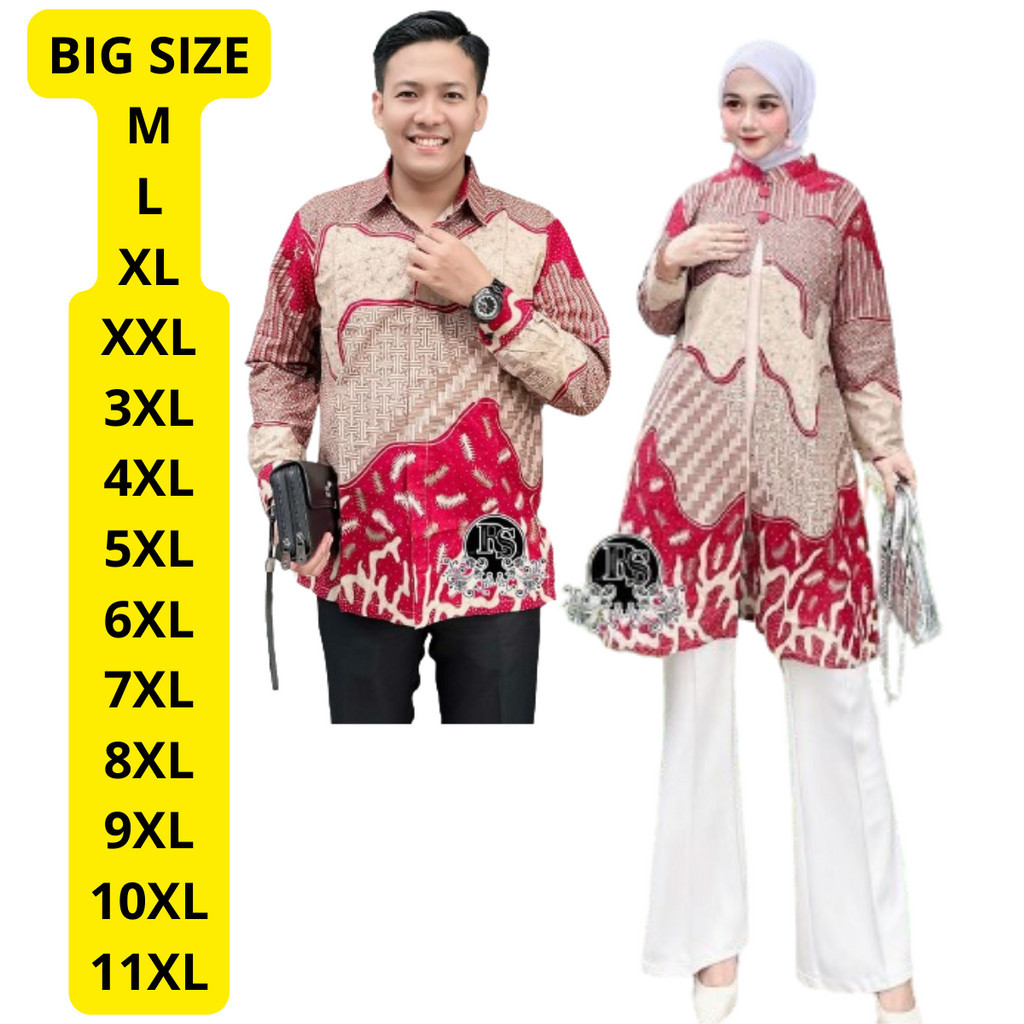 BATIK SARIMBIT COUPLE MODERN KEMEJA JUMBO TUNIK BATIK BIG SIZE UKURAN SANGAT KOMPLIT