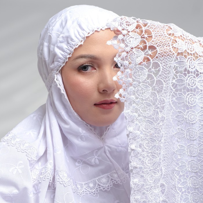 Mukena Dewasa Bordir Renda - Zoya Xeliqa Prayer Set - Bahan Katun