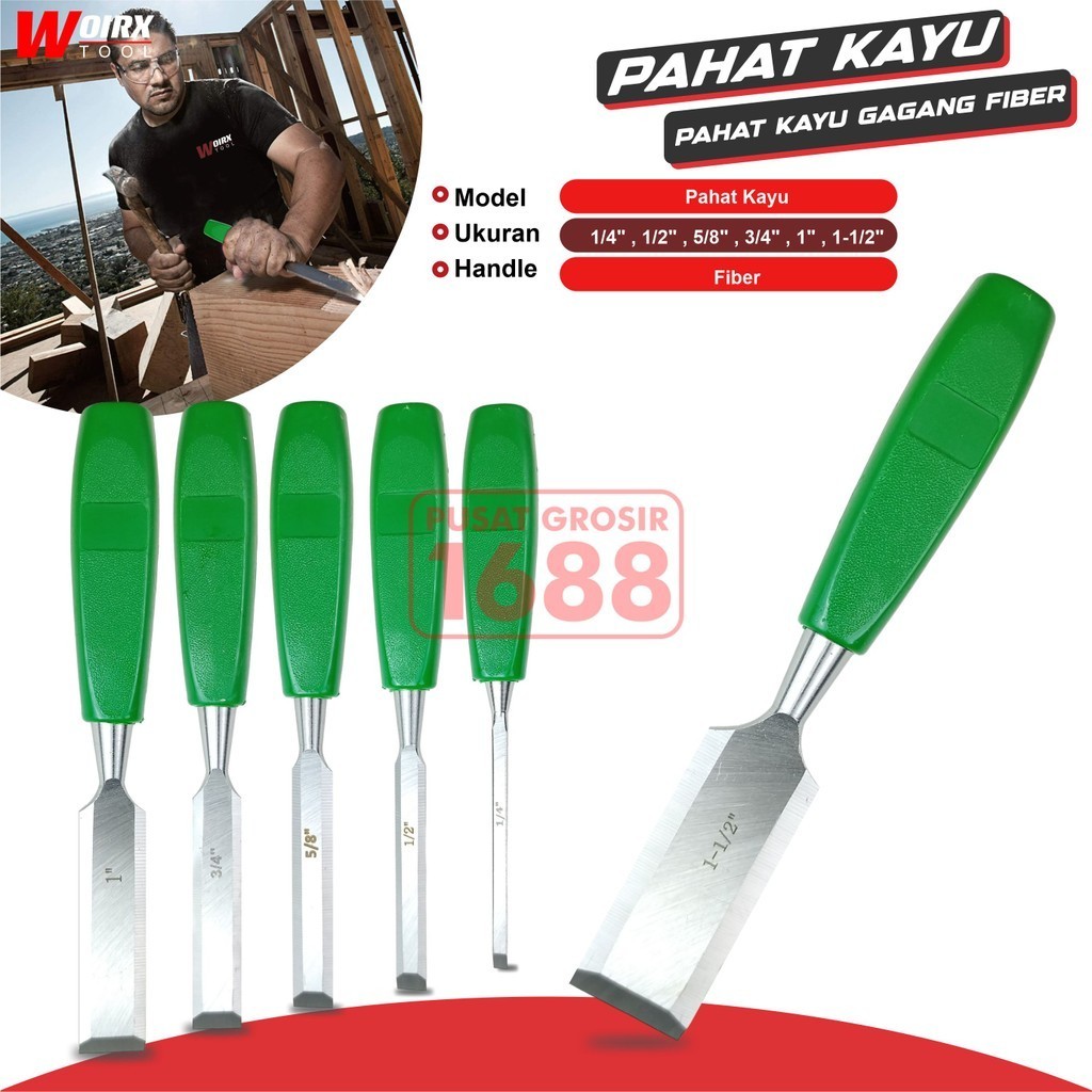 

Pahat Alat Pahat Kayu 1/4" 3/8" 1/2" 5/8" 3/4" 1" 1 1/2" inch