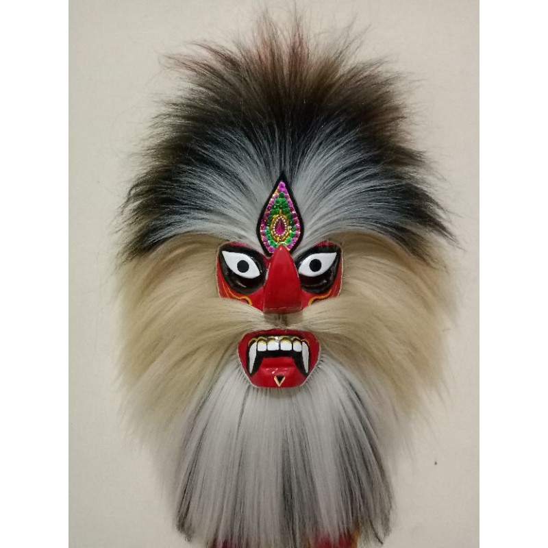 SALE - Topeng Bujang Ganong - Ganongan Jathilan - Mainan Kesenian Tradisional