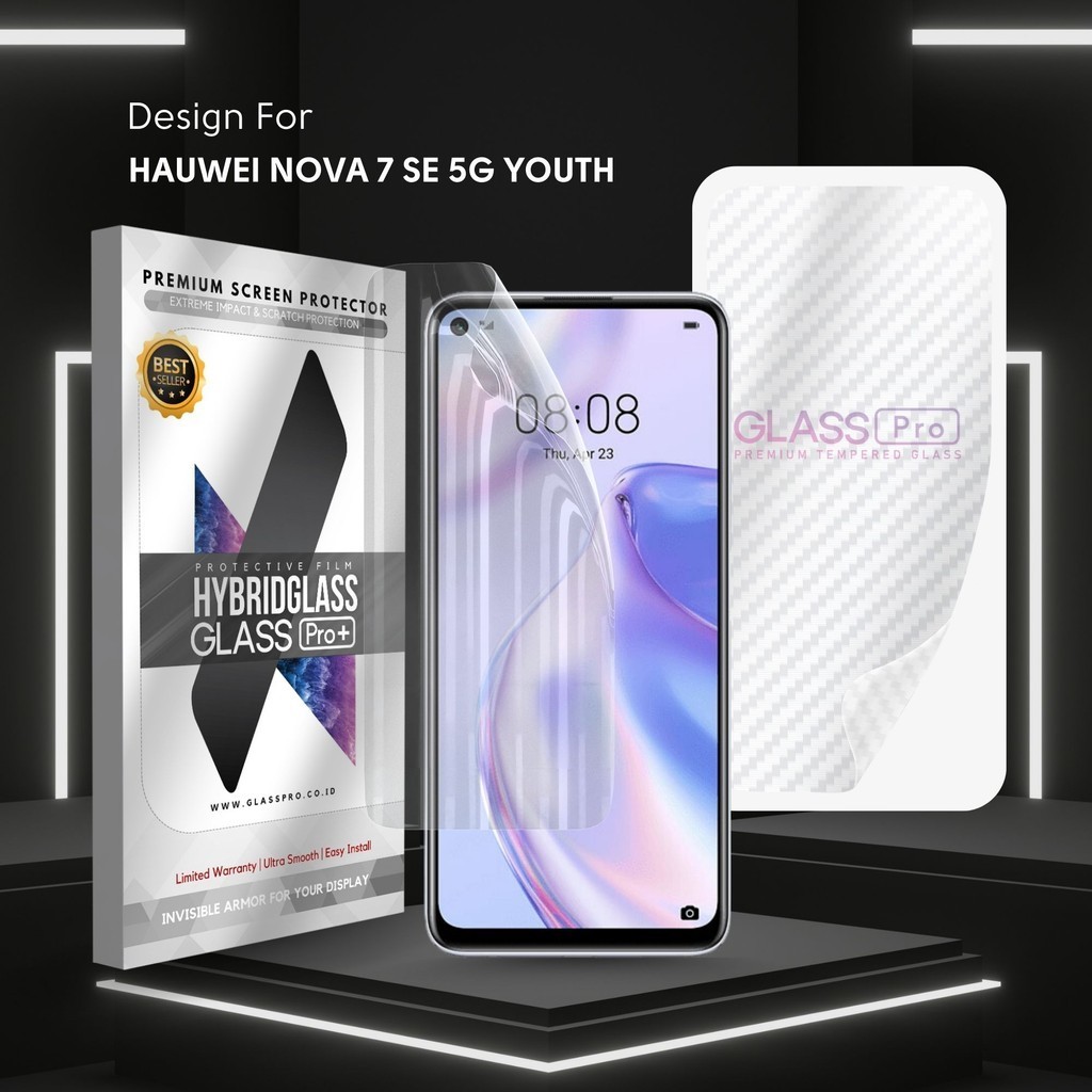 Hybrid Glass Premium Anti Gores Hydrogel Huawei Nova 7 SE 5G Youth Full Cover Screen Protector Glass