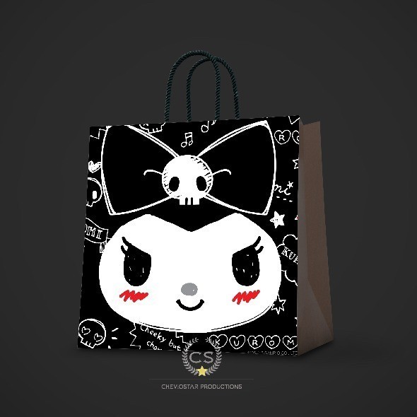 

Andriant Paper bag Kuromi Sanrio Goodie bag Tas kado Tas kertas Shopping bag - 1, M