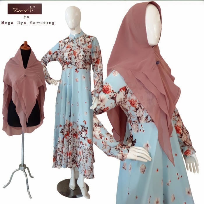 Baju gamis wanita muslim MAUDY DRESS setelan syari/baju gamis murah