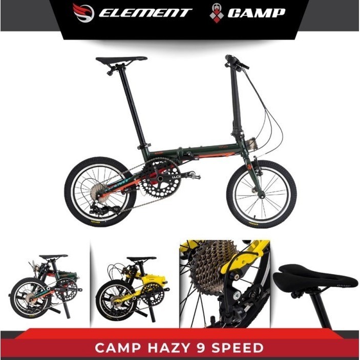 HOT PROMO SALE Sepeda Lipat / Folding Bike 16 Camp Hazy 9 Speed