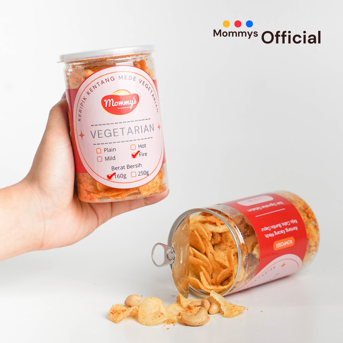 

Sale Keripik Kentang Mede Vegetarian Mommys 220g 730ml Net 160g Kedap Udara - Plain