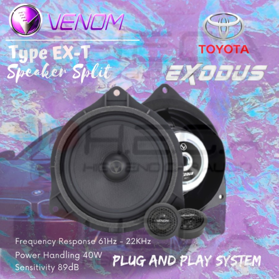 Venom Exodus EX-T for Toyota Speaker Split 2-Way Audio Pintu Mobil