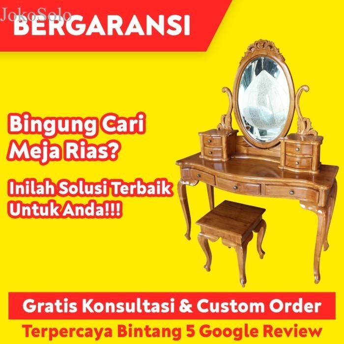 

Meja Rias Ukir Kartini Kayu Jati Jepara Custom By Ibu Tya Malang murah