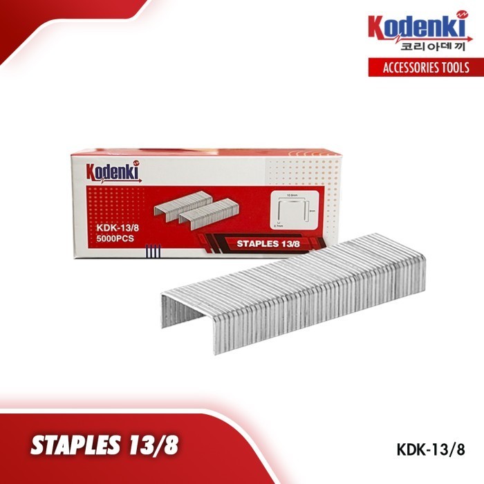 

Isi staples 13/8 Kodenki 5000 pcs refill gun tacker stapler steples 8