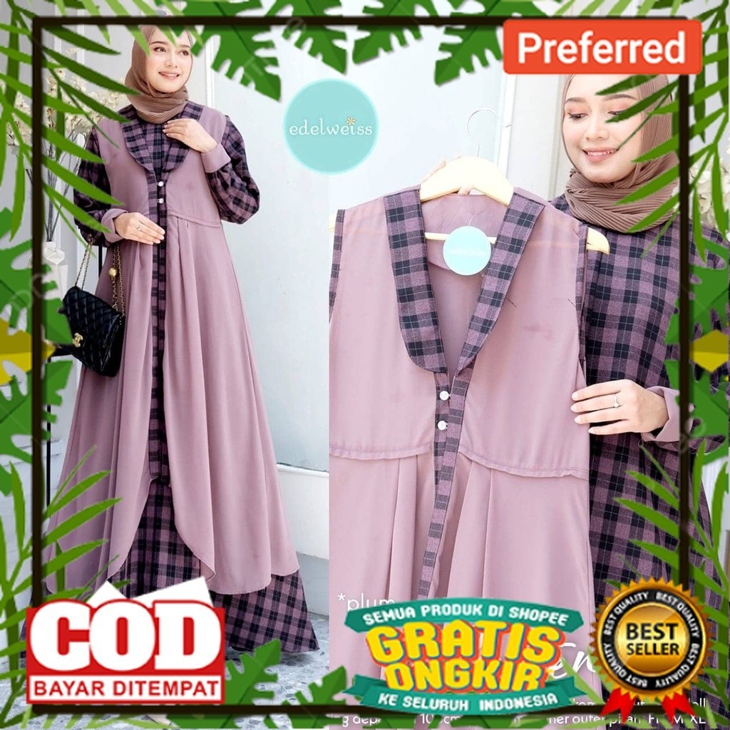 GAMIS SUPER JUMBO PLUS BLAZER CERUTY PISAH BUTTER// Gamis SHAKILA JUMBO LD UP TO 140// BAJU MUSLIM R