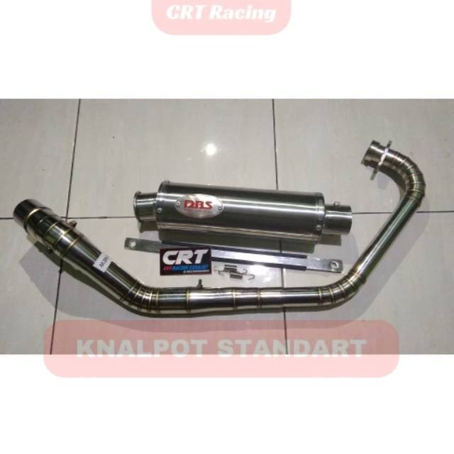 Knalpot Racing DBS Satria fu/Sonic/Cs1/Cb150r/Vixion/R15/Gsx150/Cbr150r/Megapro/Tiger/MxKing CRT Ori