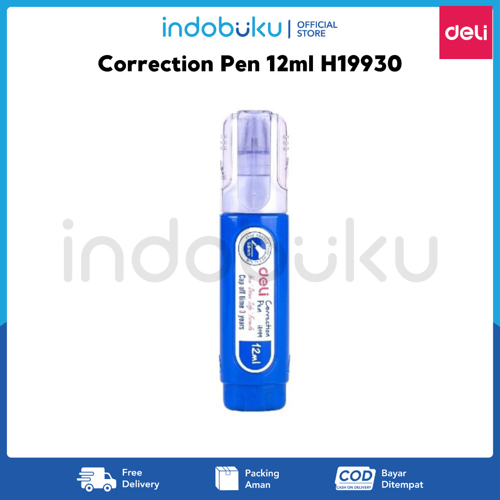 

Correction Pen 12ml Deli Tipe X Biru 12ml Deli H19930