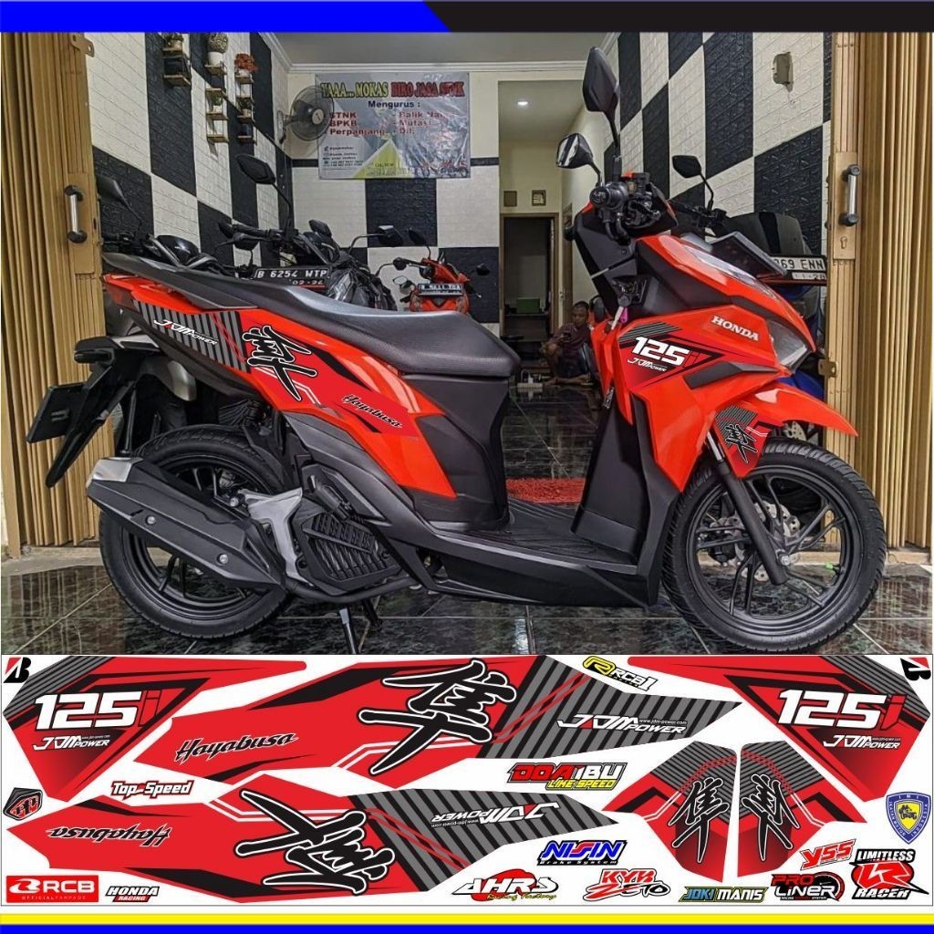 COD / STIKER VARIO BARU variasi stiker motor new vario 125 iss/cbs setiker striping