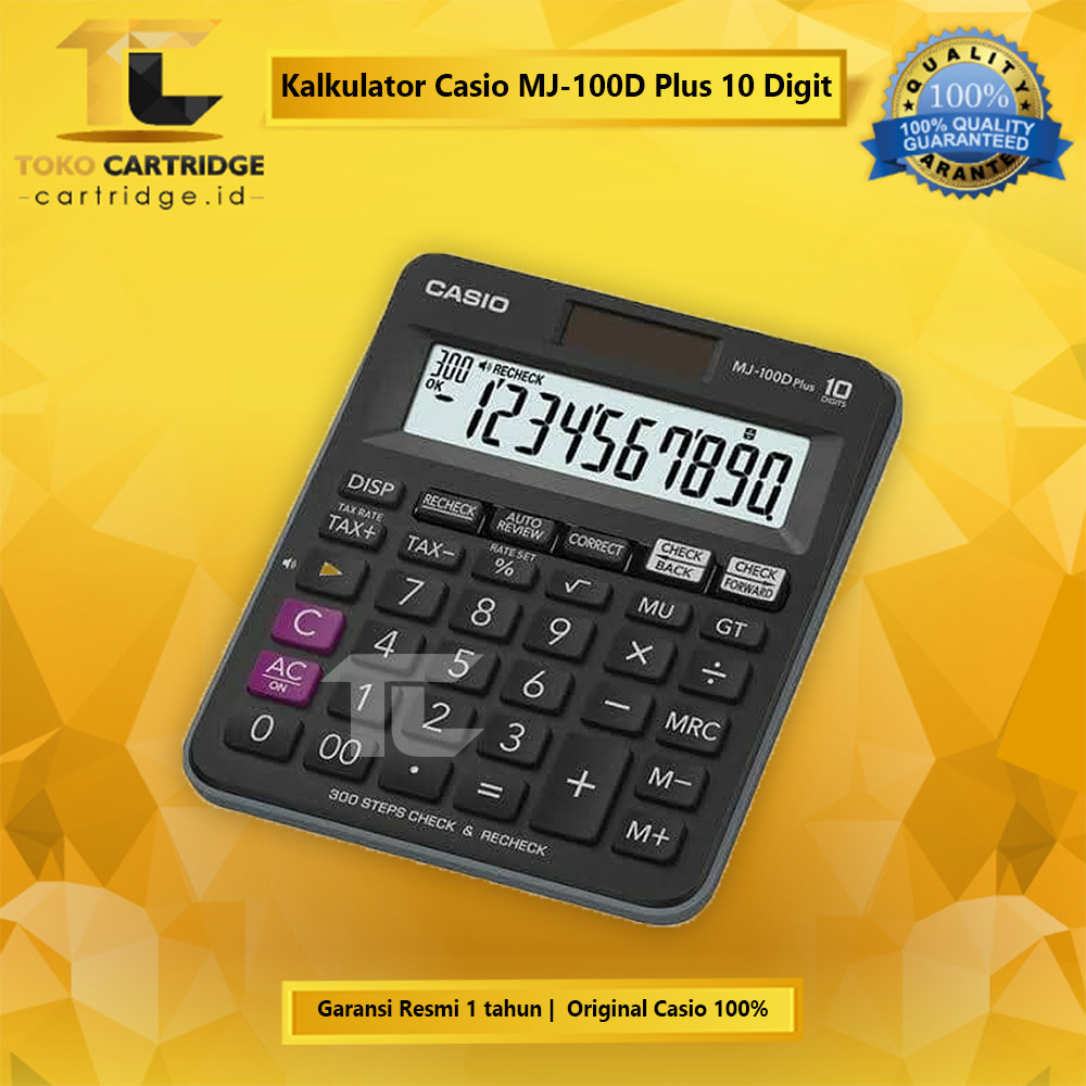 

YUH Casio Desktop MJ-100D Plus 10 Dit Cek Ulang Kalkulator Meja Desktop Check Correct MJ 100D Plus