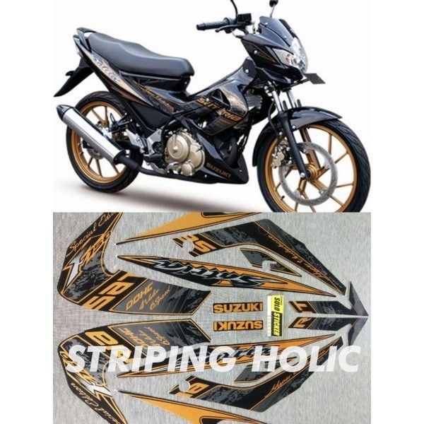 Striping lis standar satria fu 2012 SE spesial edition gold