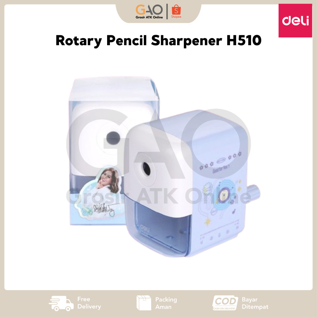 

Rotary Pencil Sharpener Deli H510 Rautan Pensil Putar Deli H510